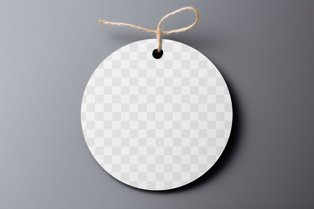 Product tag label png mockup, transparent design