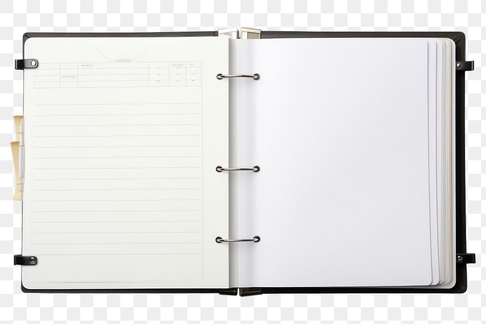 PNG Binder diary page open. AI generated Image by rawpixel.