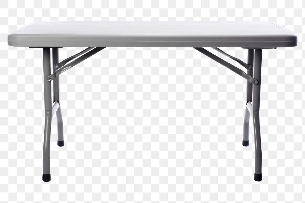 PNG Grey plastic Table table furniture white background. AI generated Image by rawpixel.