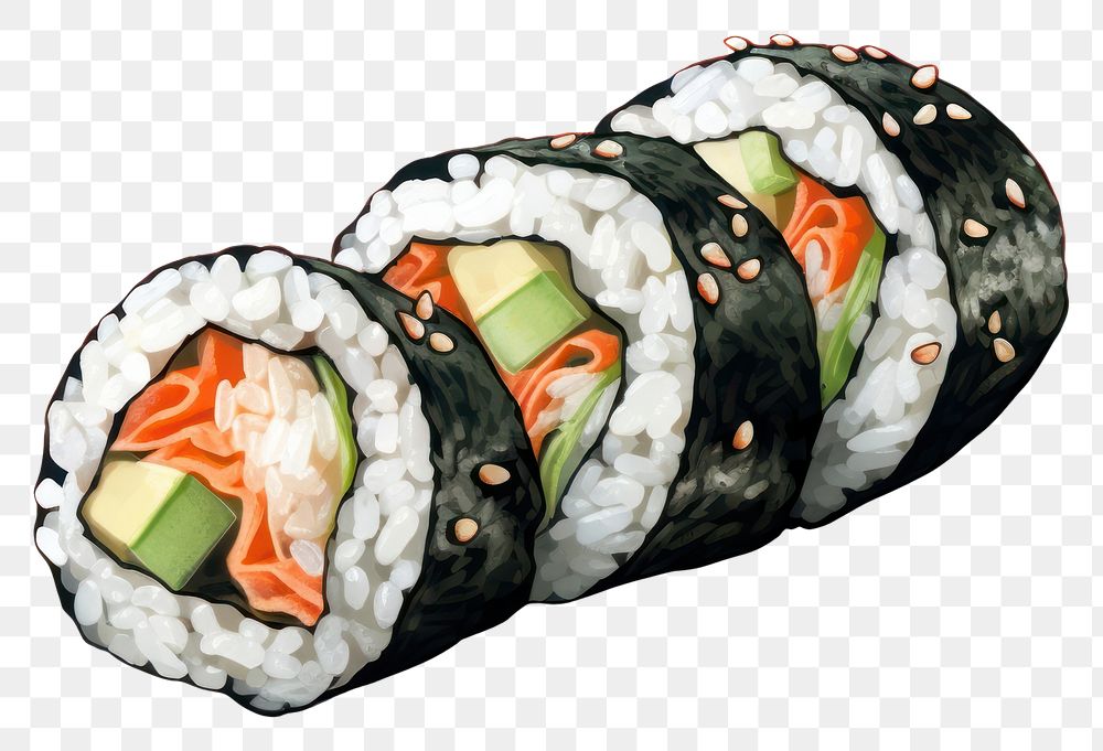 PNG Gimbap gimbap sushi rice. AI generated Image by rawpixel.