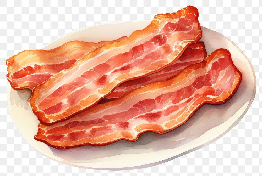 PNG  Bacon bacon meat pork. AI generated Image by rawpixel.