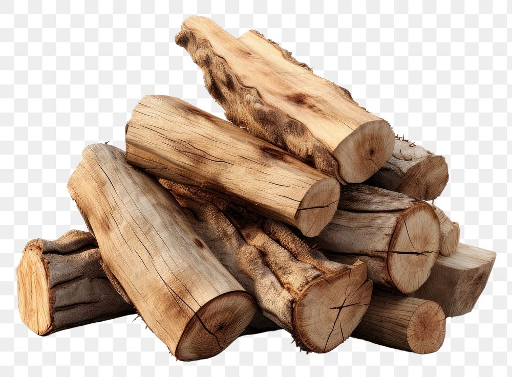 PNG Firewood driftwood lumber white background. AI generated Image by rawpixel.