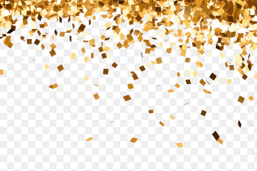 PNG Confetti backgrounds paper gold. AI generated Image by rawpixel.