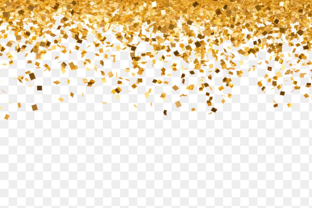 PNG Confetti backgrounds gold white background. AI generated Image by rawpixel.