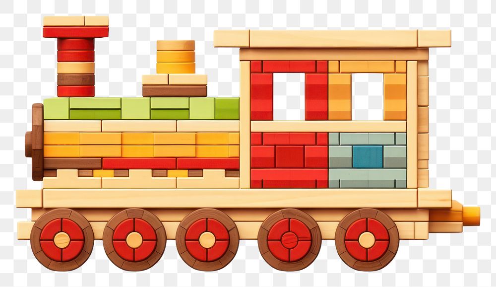 PNG Wooden train vehicle toy white background. AI generated Image by rawpixel.