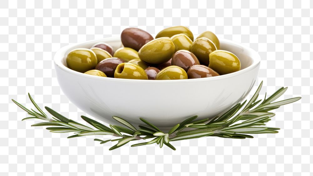 PNG Bowl olive plant food. AI generated Image by rawpixel.