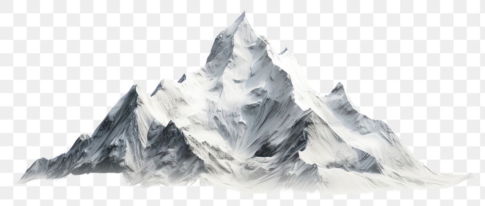 PNG Mountain nature snow ice. AI generated Image by rawpixel.