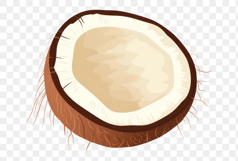 PNG Coconut produce circle brown. 