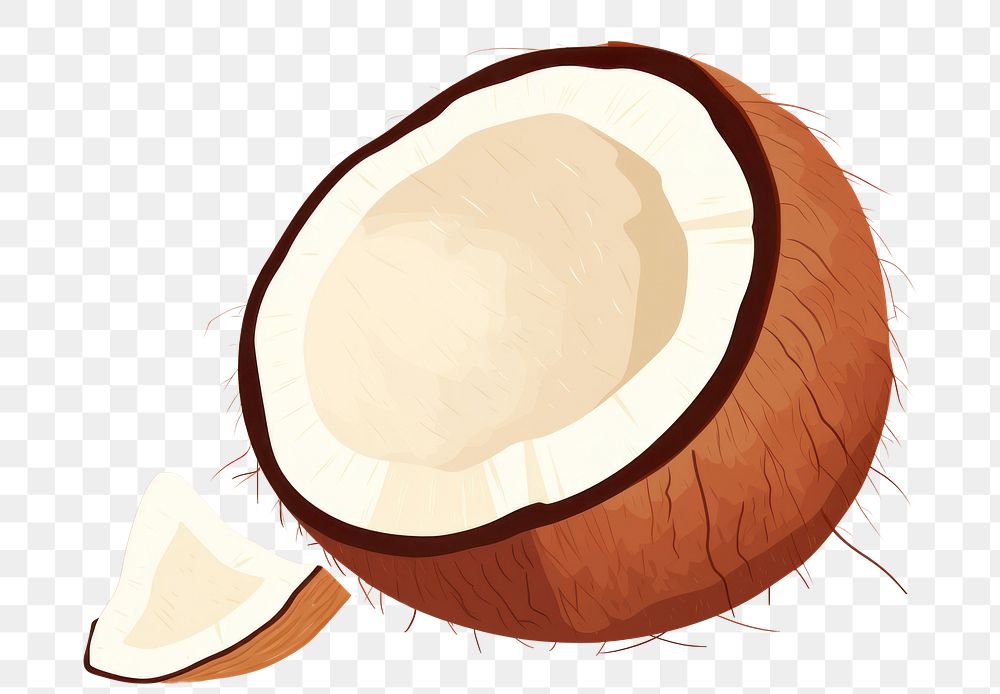 PNG Coconut food freshness astronomy. AI generated Image by rawpixel.