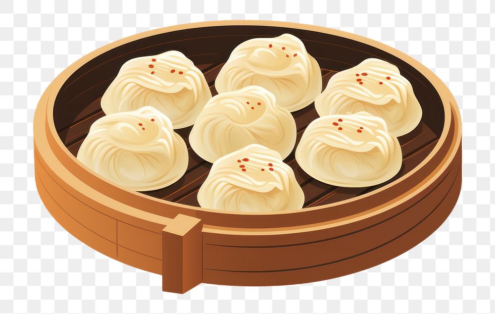 PNG Chinese dim sum dumpling food xiaolongbao. AI generated Image by rawpixel.