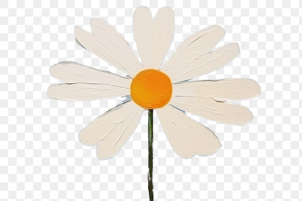 PNG Daisy art painting flower. AI generated Image by rawpixel.