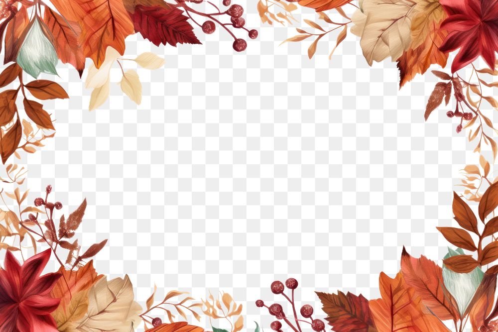 PNG Autumn ornament backgrounds pattern plant. AI generated Image by rawpixel.