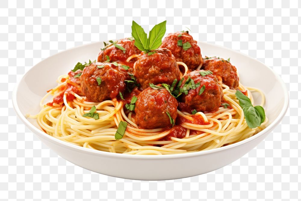 PNG Spaghetti meatball pasta food