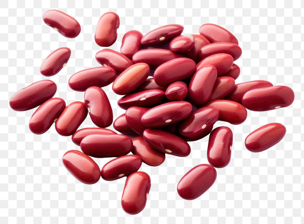 PNG  Kidney beans pill food white background. AI generated Image by rawpixel.