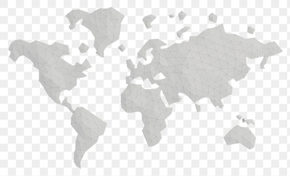 PNG Worldmap pattern white topography. 