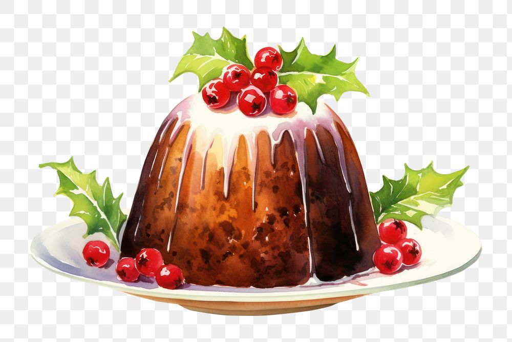 PNG Christmas pudding dessert food white background. AI generated Image by rawpixel.