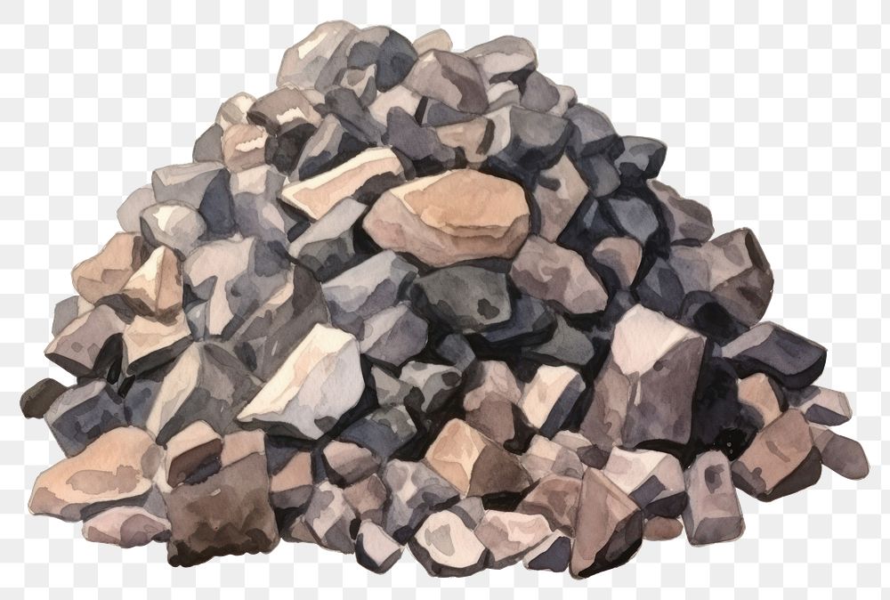 PNG  Gravel backgrounds rubble rock. AI generated Image by rawpixel.