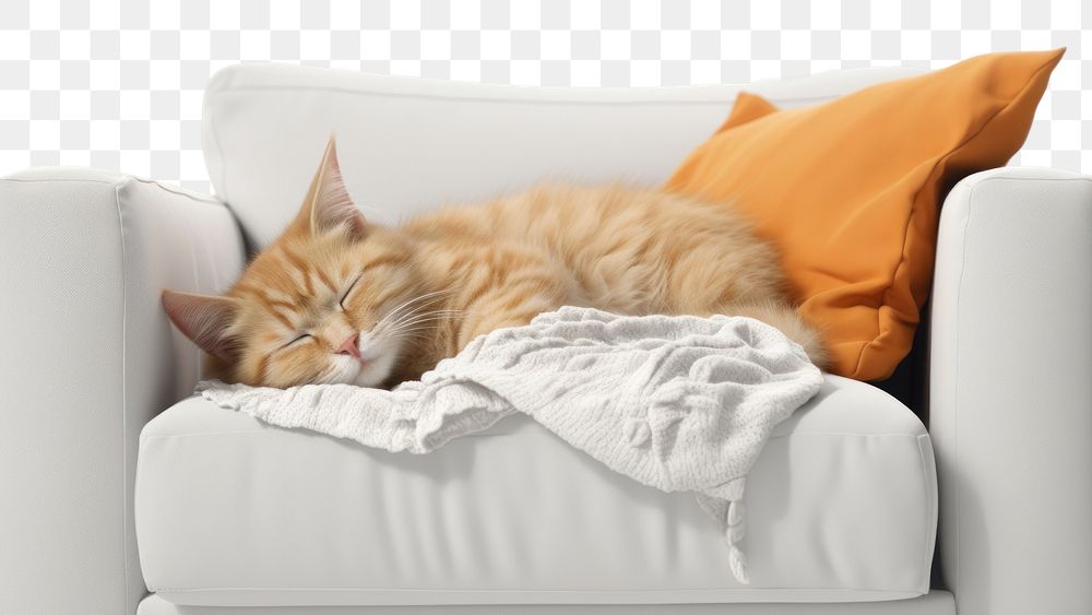 PNG Furniture sleeping cushion blanket. AI generated Image by rawpixel.