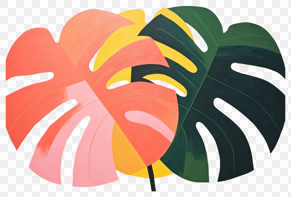 PNG Monstera plant art leaf backgrounds. AI generated Image by rawpixel.