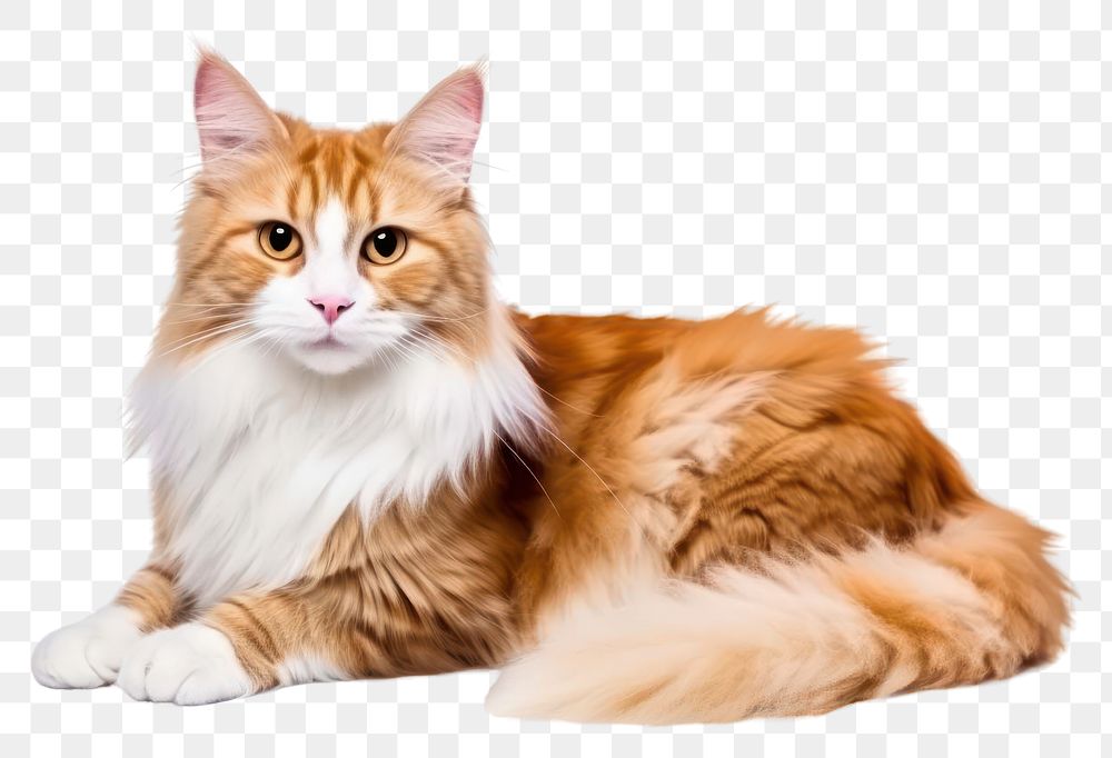 PNG Cat maine-coon mammal animal kitten.