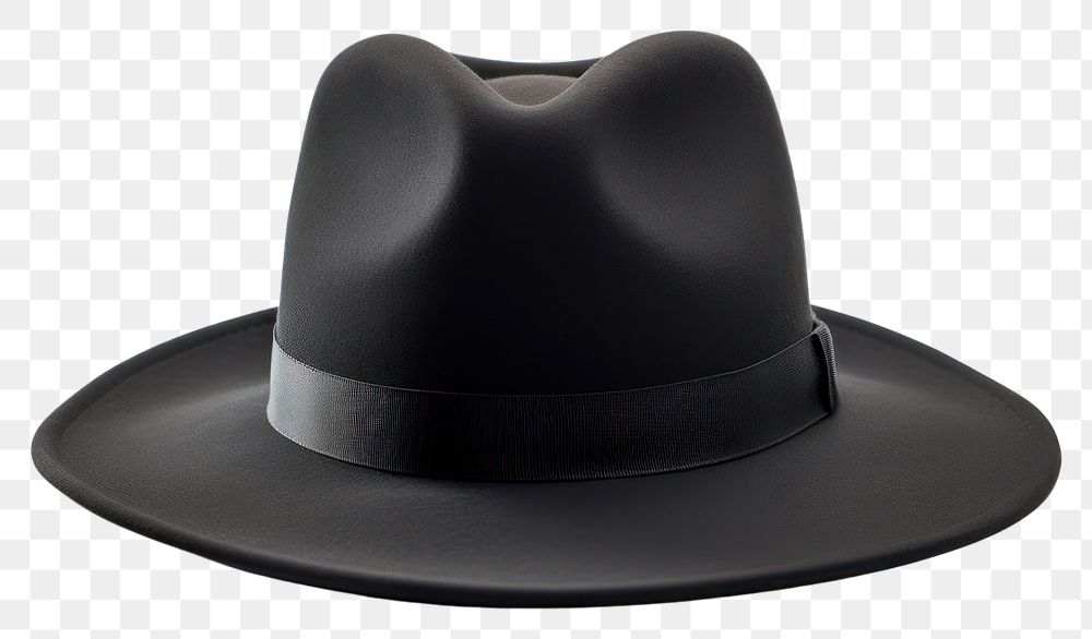 PNG Black hat black white background headwear. 