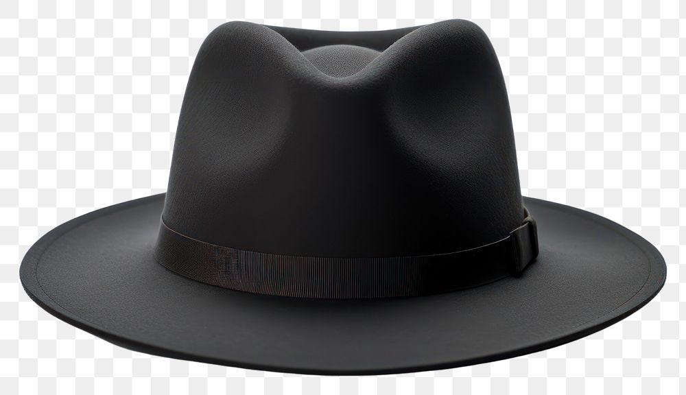 PNG Black hat black white background headwear. AI generated Image by rawpixel.