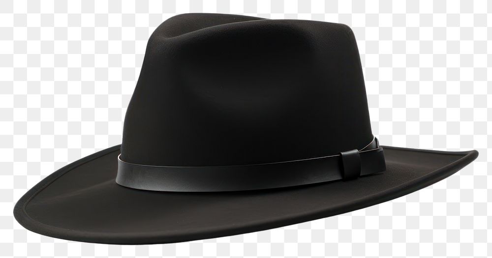 PNG Black hat black white background headwear. AI generated Image by rawpixel.