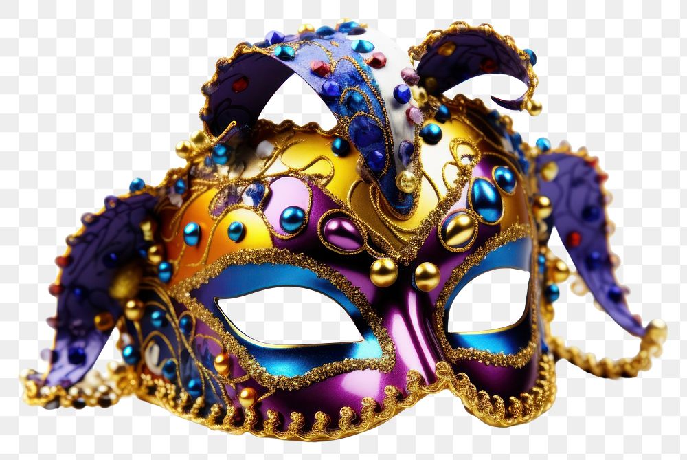 PNG Mardi gras mask carnival jewelry white background. AI generated Image by rawpixel.