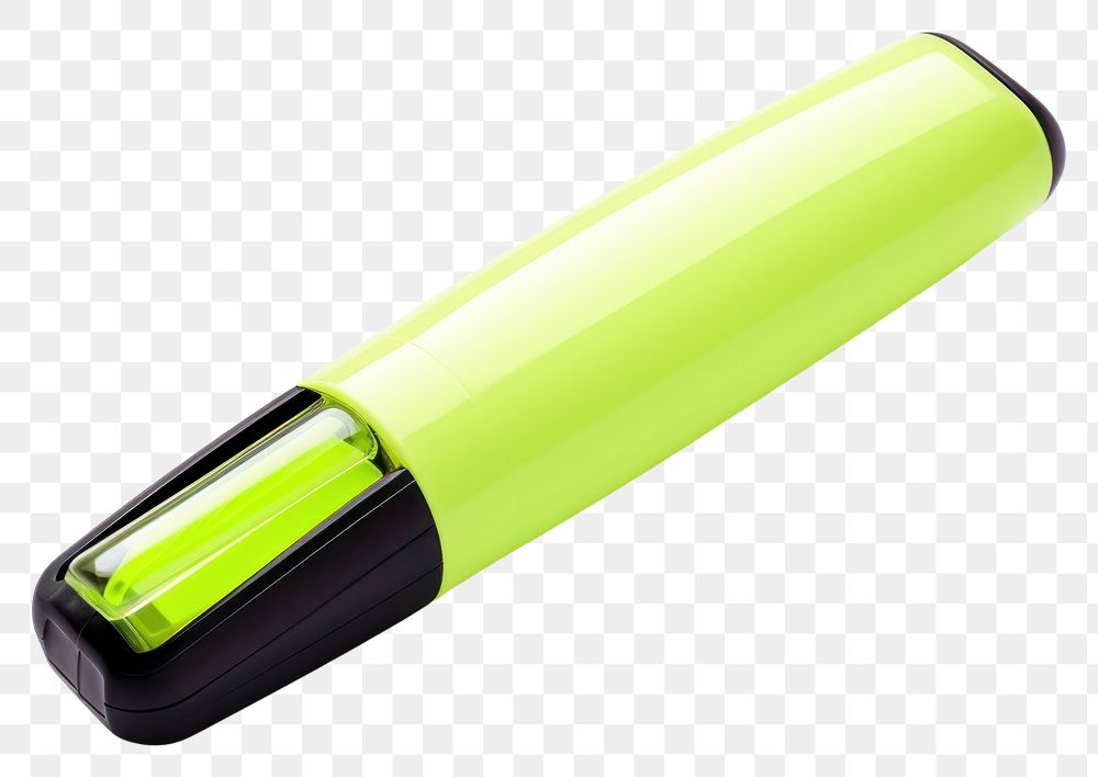 PNG Plastic highlighter bottle pen white background. AI generated Image by rawpixel.