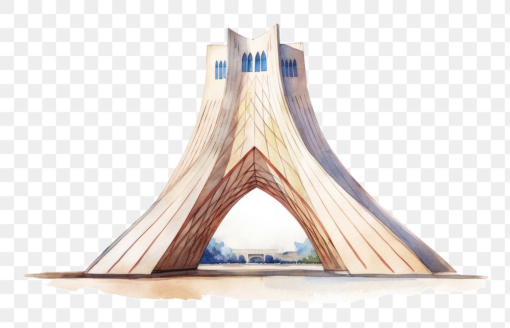 PNG Azadi tower architecture outdoors city. AI generated Image by rawpixel.