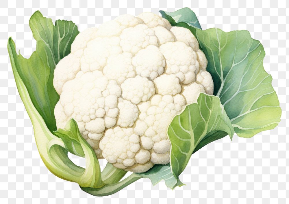 PNG Cauliflower vegetable plant food. AI generated Image by rawpixel.