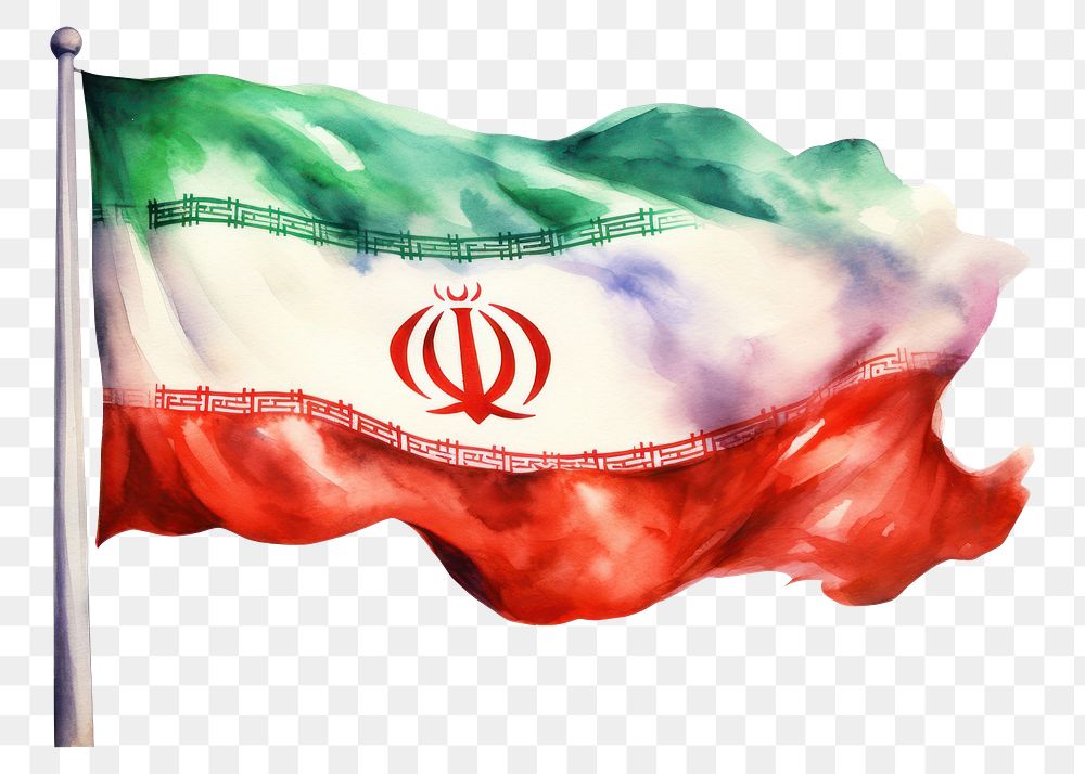 PNG Iran flag white background patriotism iran flag. AI generated Image by rawpixel.