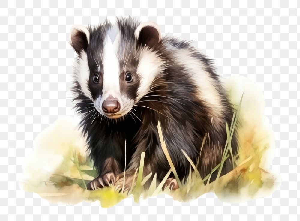 PNG Skunk wildlife animal mammal. 