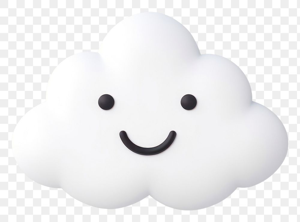PNG  Cloud emoji icon white anthropomorphic electronics