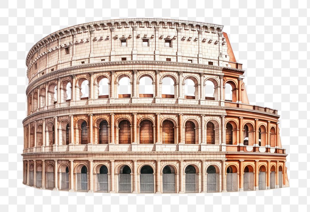 PNG Colosseum architecture colosseum building. AI generated Image by rawpixel.