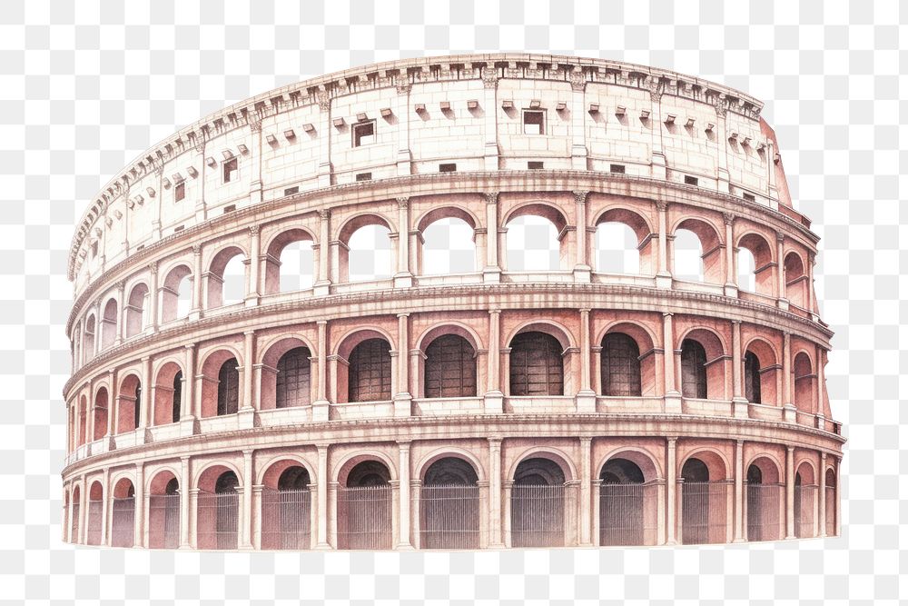 PNG Colosseum colosseum landmark amphitheater. AI generated Image by rawpixel.