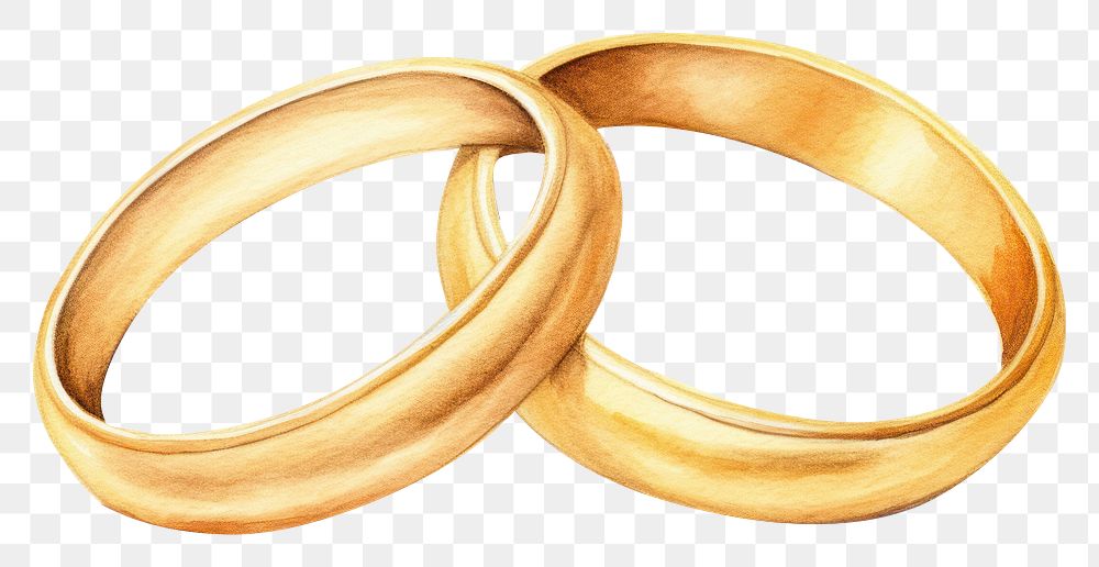 PNG Gold wedding rings jewelry white background togetherness. 