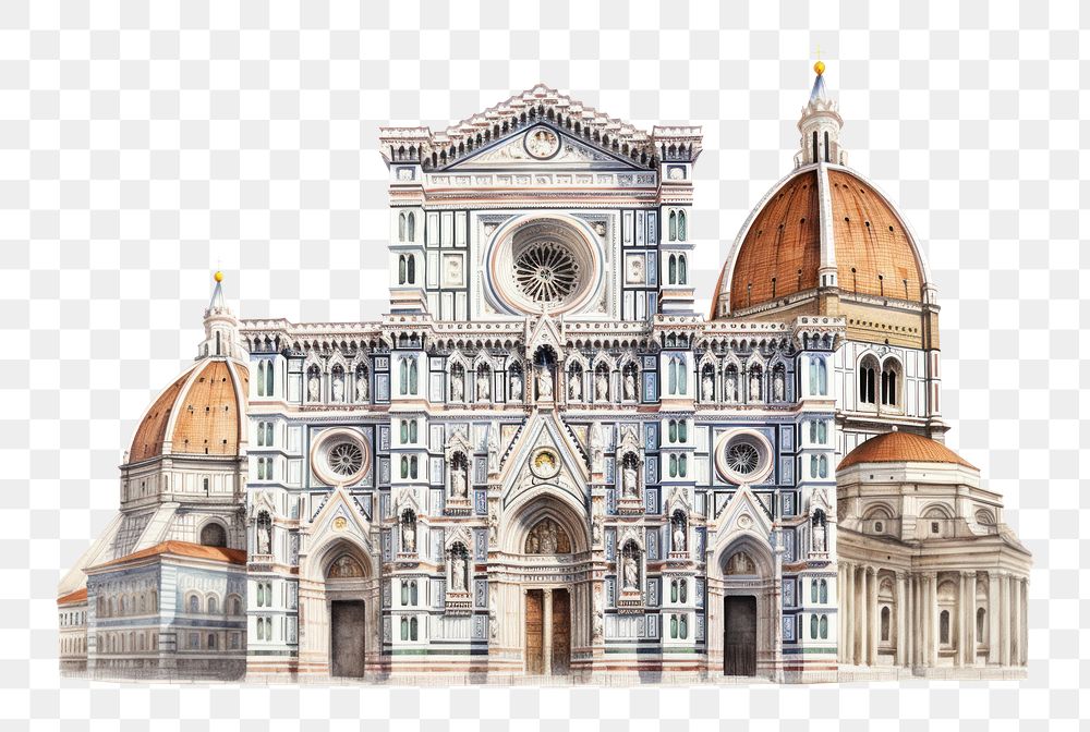 PNG Florence Cathedral drawing architecture cathedral. AI generated Image by rawpixel.