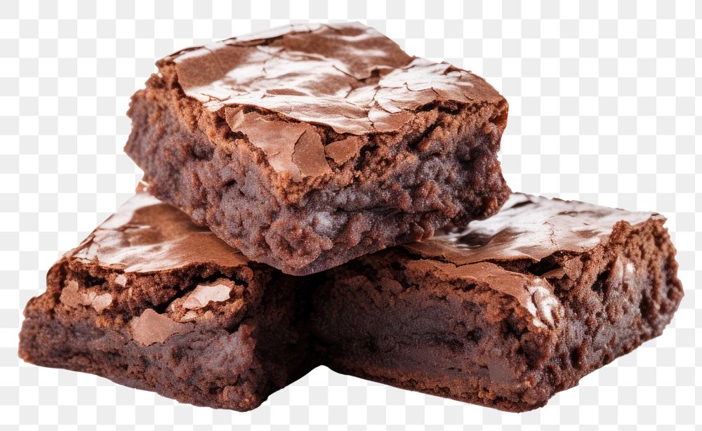 PNG Chocolate brownies confectionery dessert food. 