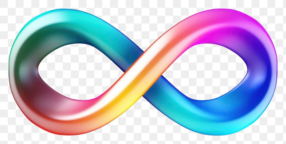 PNG Infinity symbol futuristic creativity. AI generated Image by rawpixel.
