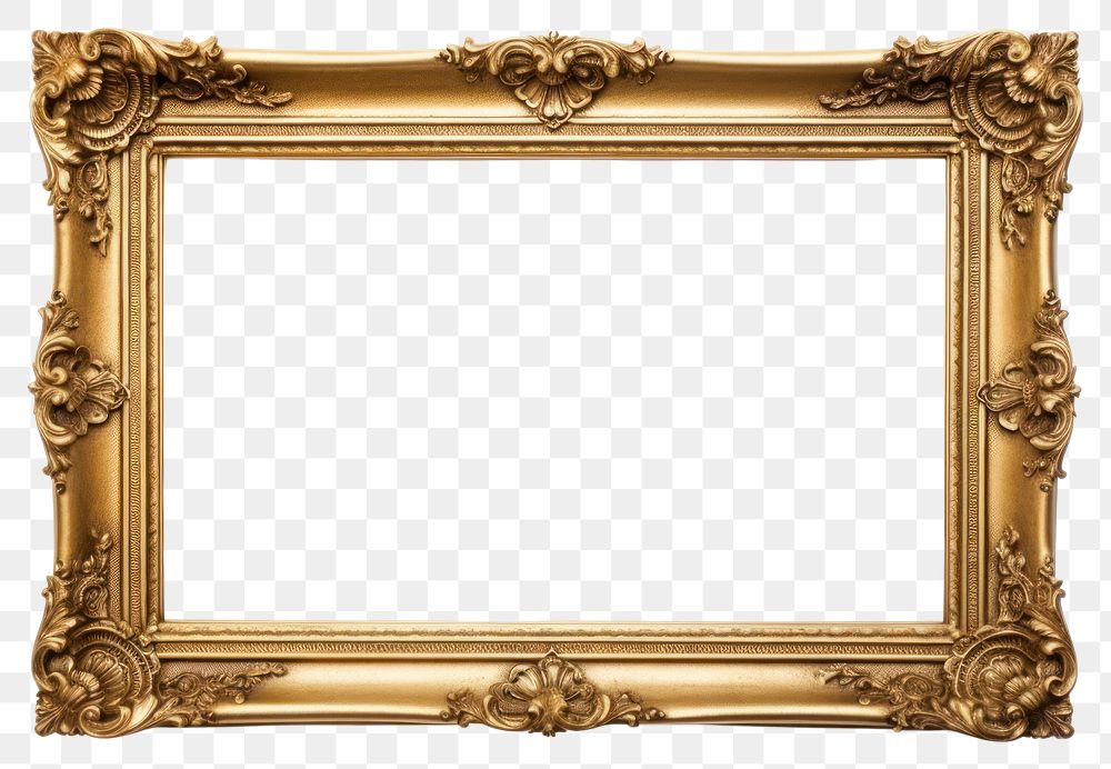 PNG Gold wooden frame backgrounds white background architecture. AI generated Image by rawpixel.