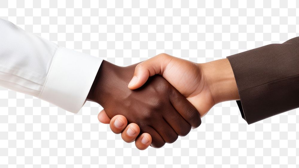 PNG Hand handshake white background agreement. 