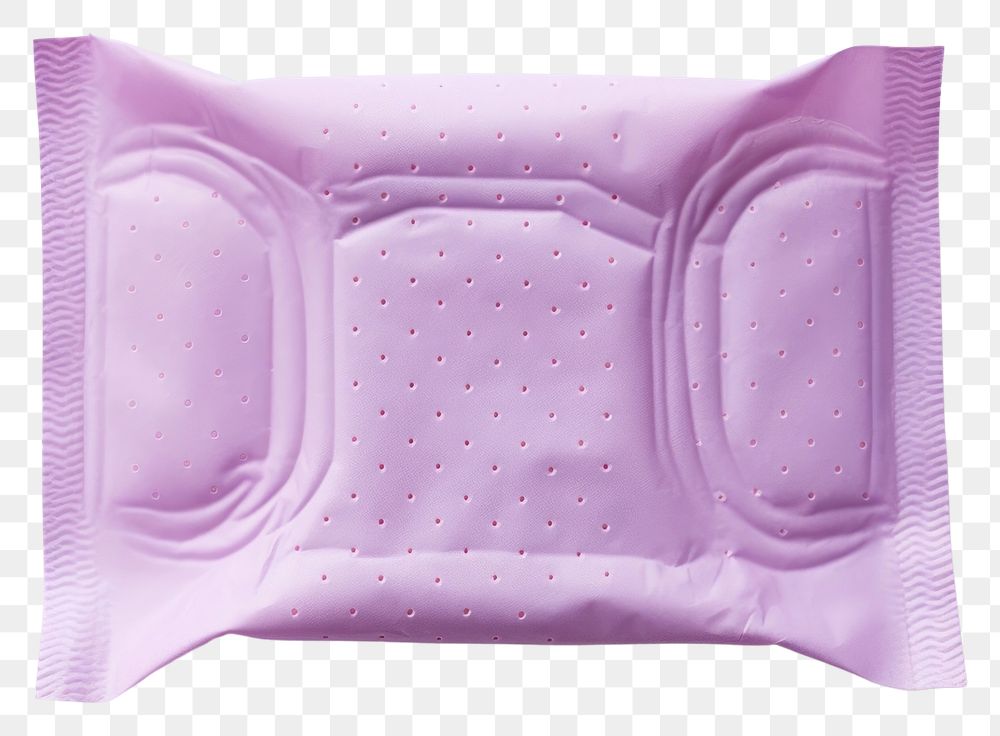 PNG Sanitary pad white background rectangle lavender. 