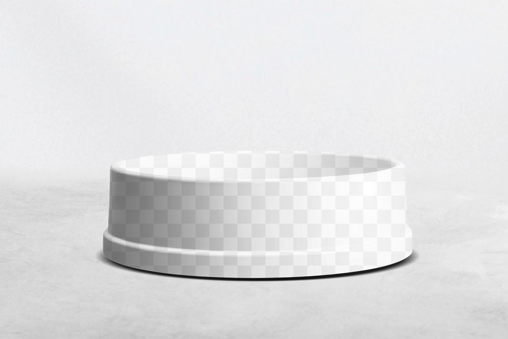 Pet food bowl png mockup, transparent design