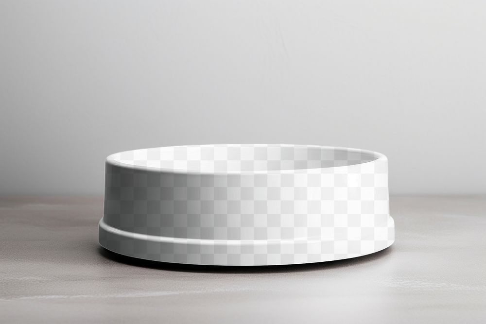 Pet food bowl png mockup, transparent design