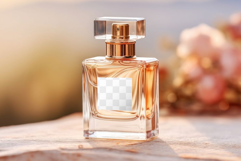 Perfume bottle  png mockup, transparent design
