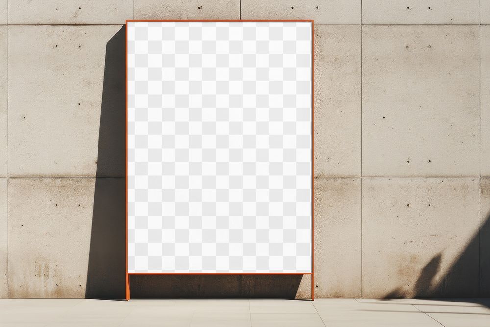 Sign board png mockup, transparent design