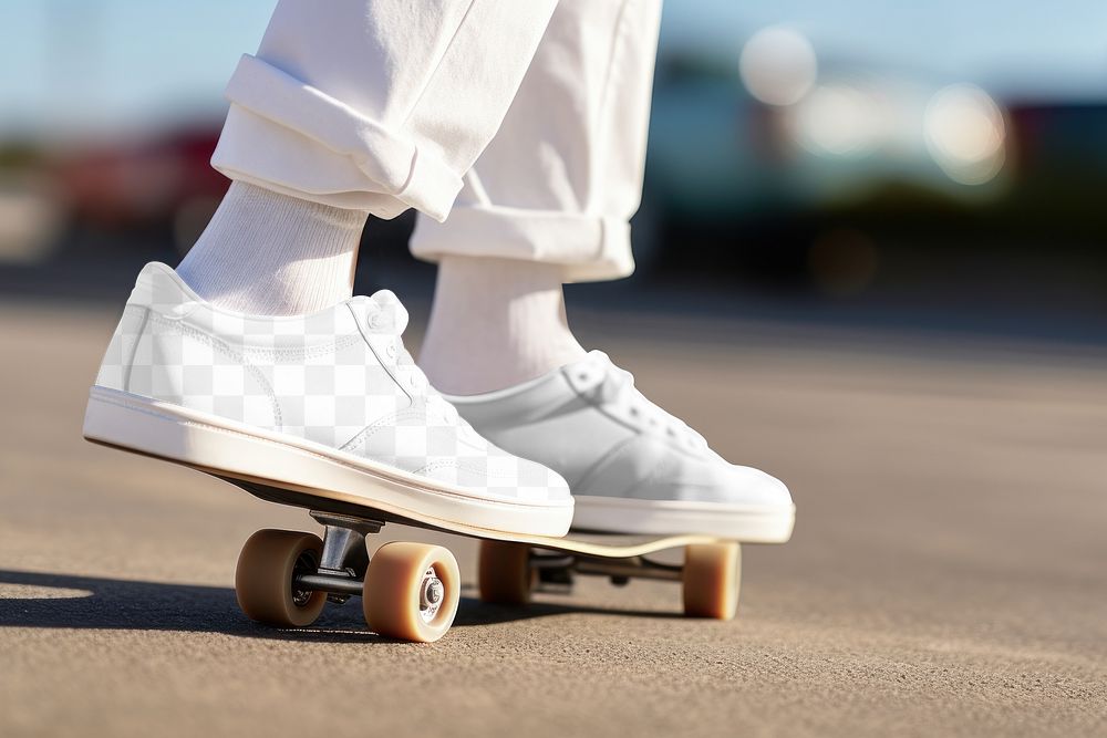 Canvas sneakers png mockup, transparent design