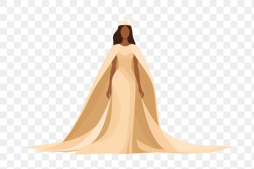 PNG Queen standing fashion adult bride. AI generated Image by rawpixel.