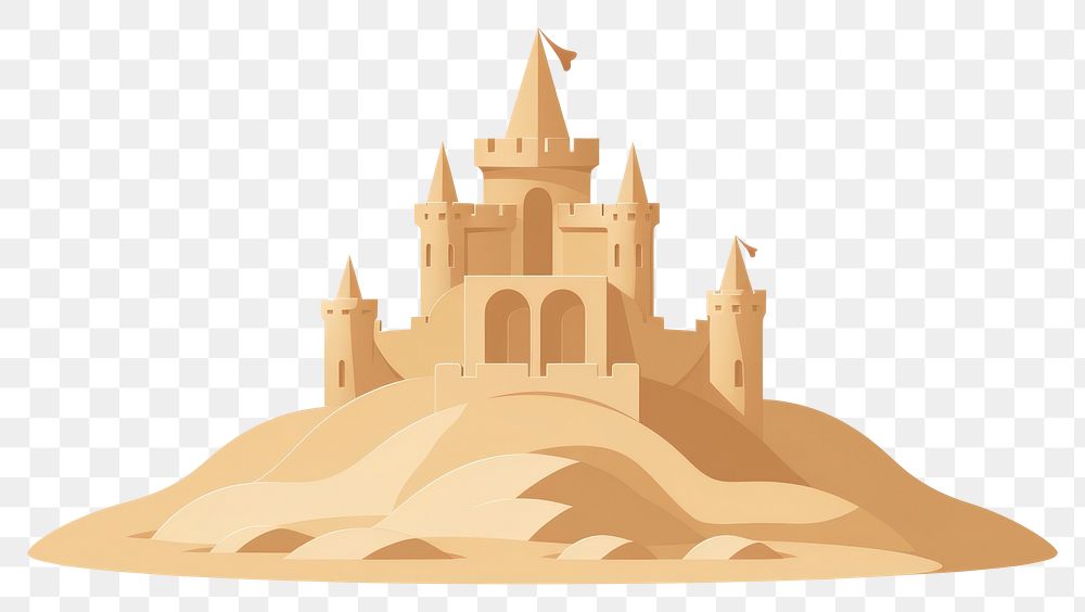 PNG Sand castle sand outdoors architecture. AI generated Image by rawpixel.